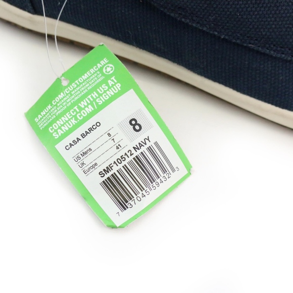 Sanuk Casa Barco Navy Blue Boat Shoes NEW! - Picture 6 of 6